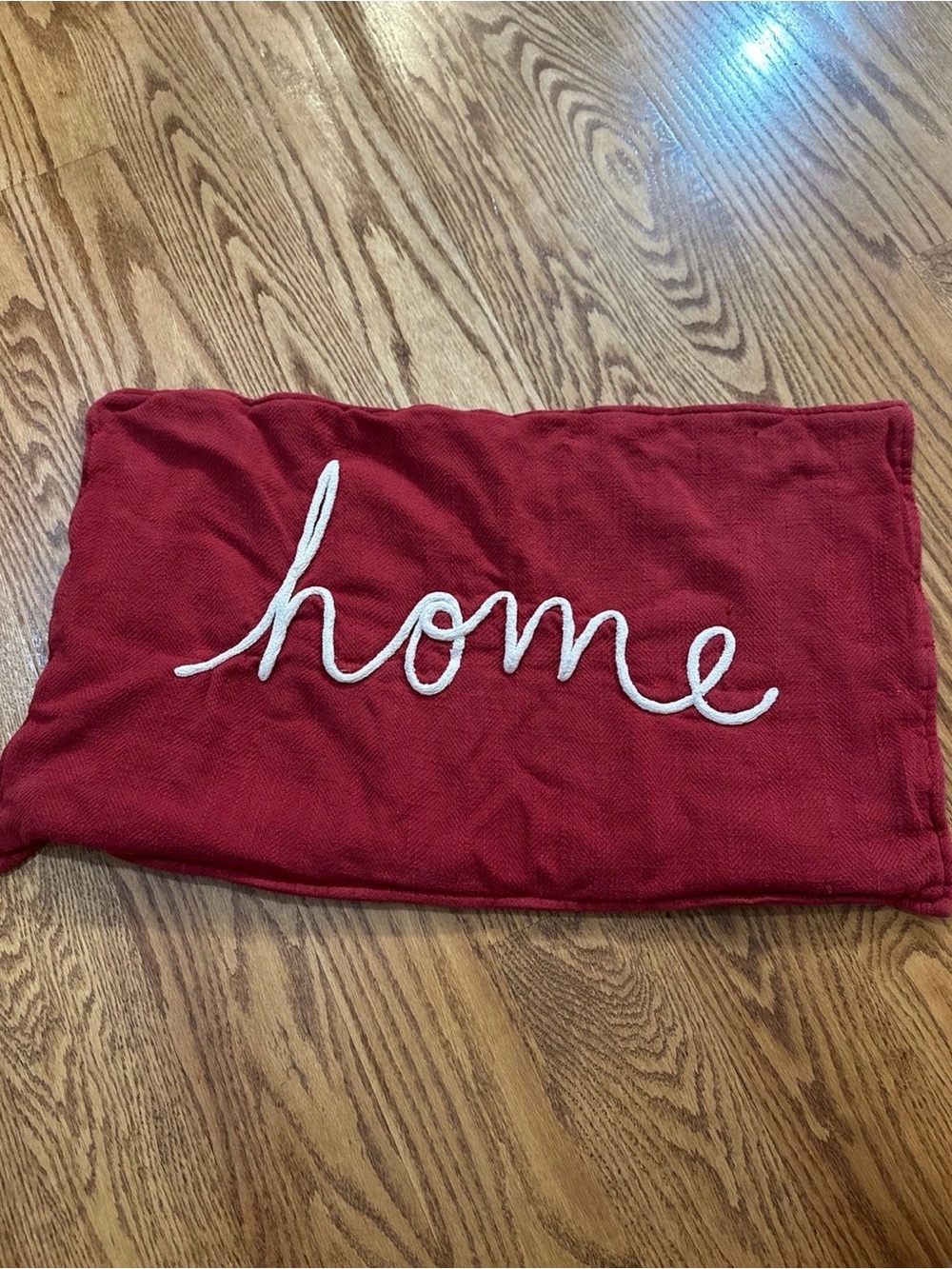 Pottery Barn Home Rectangle Decorative Pillow Cover Burgundy Red